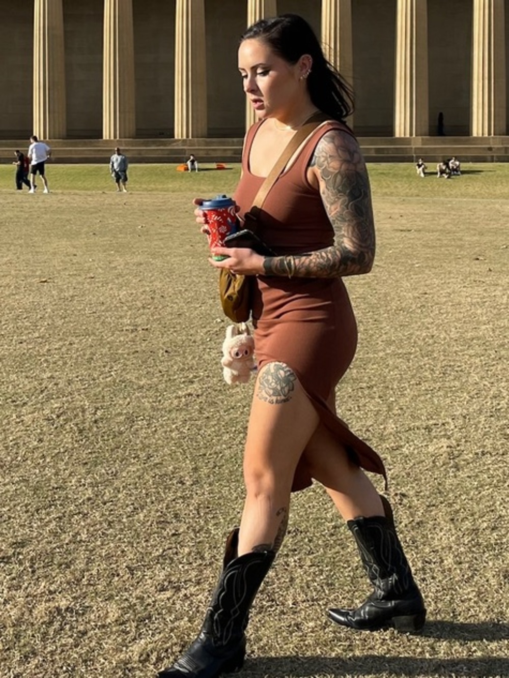 Forever 21 Rust Brown Sleeveless Bodycon Dress